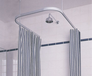 Bathroom Handrails on Shower Curtian And Shower Track Installation